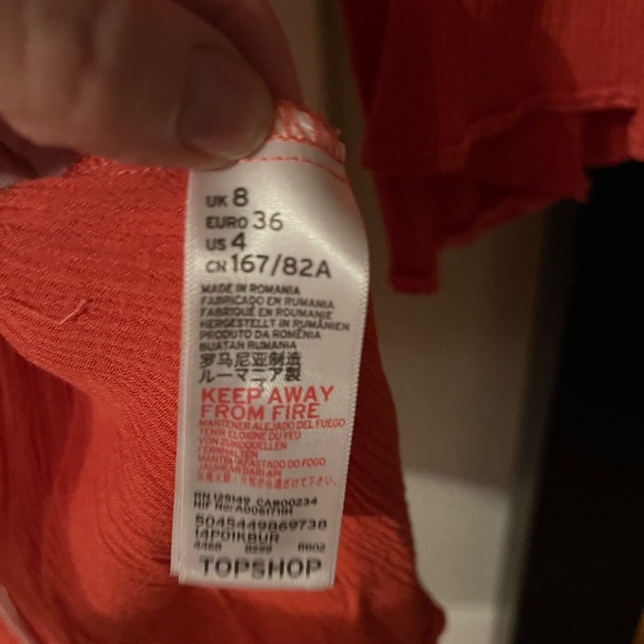 Burnt orange boho off/on shoulders romper - Picture 10 of 15